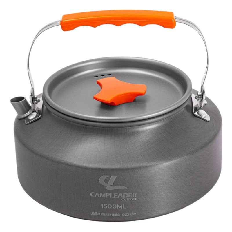 Outdoor Aluminum Alloy Teapot Kettle Portable Coffee Pot Encirclement Stove Tea Boiling Kettle Tea Mountain Climbing Camping Pot