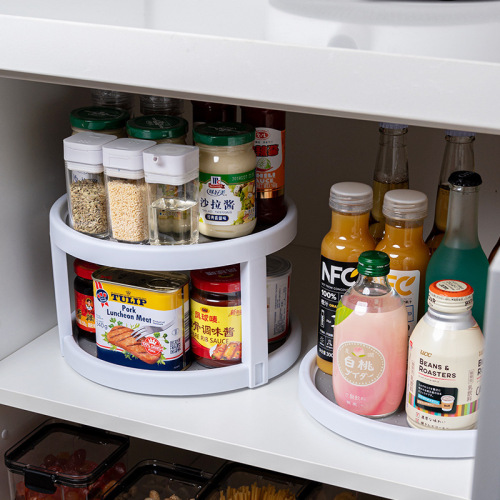 Kitchen rotating spice rack tray storage turntable condiment bottle jar organizer multifunctional storage plate