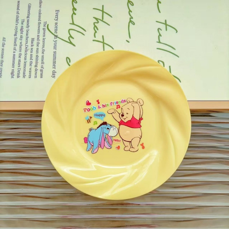 新款马卡龙家用餐桌吐骨碟点心盘库洛米塑料零食收纳盘甜品小吃盘|undefined