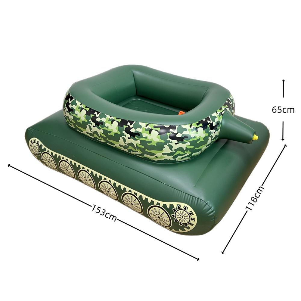 위장 녹색 대형 탱크 (성인)