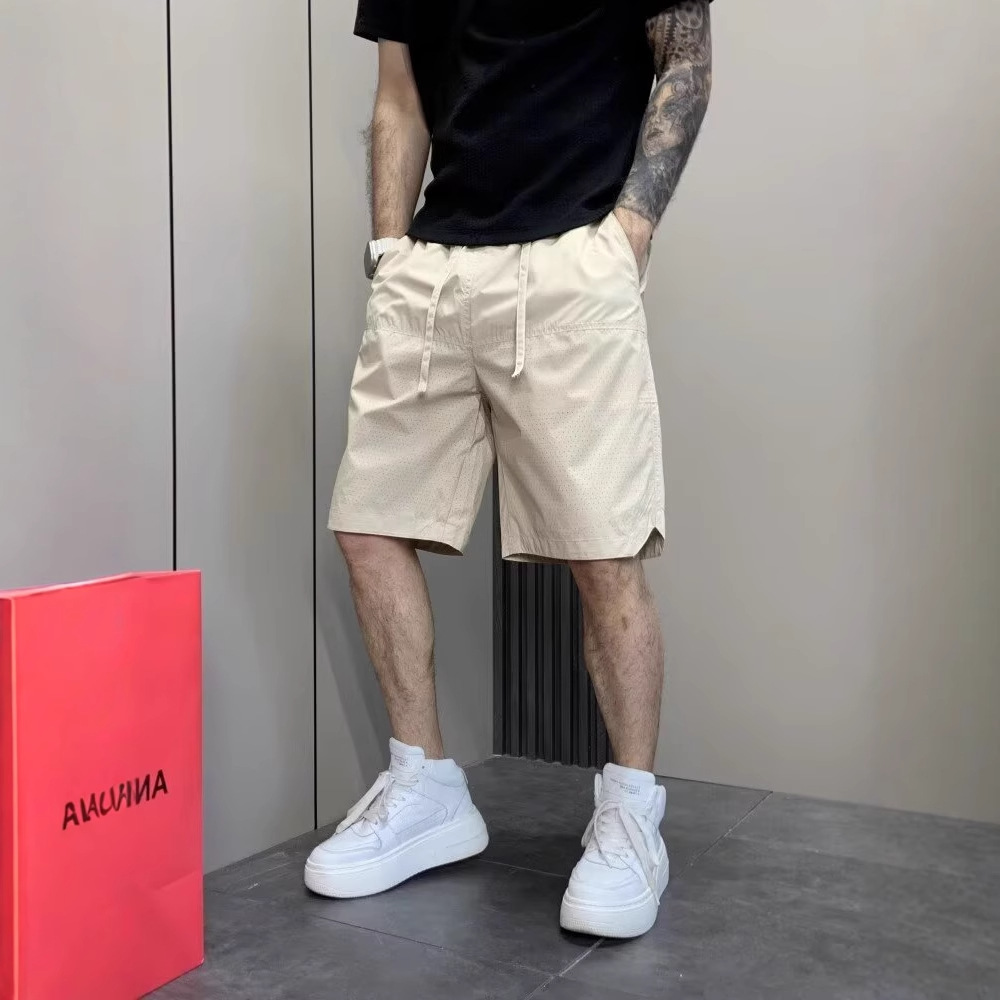 Men's summer thin quick dry solid color breathable trousers