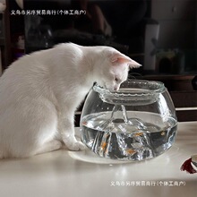 鱼缸猫碗大口径猫咪喝水保护颈椎防打翻猫食盆防黑下巴水碗