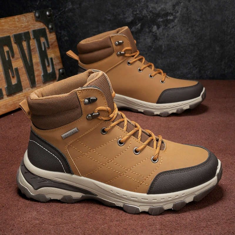 Трансграничная высокая обувь мужская осенняя и зимняя американская ретро обувь для походов на открытом воздухе толстая подошва износостойкая нескользкая обувь