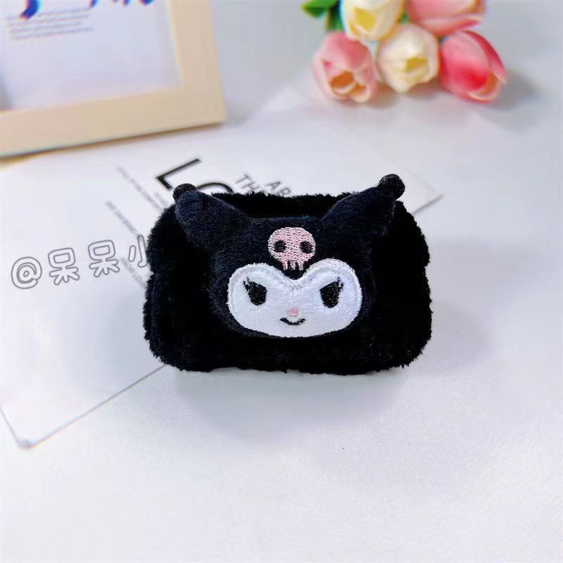 Arco banda de pelo al por mayor de las niñas de color sólido todo partido de maquillaje absorbente de sudor-limpieza lavado de cara correa de muñeca de franela banda de pelo