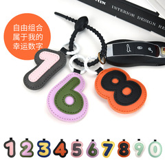 幸運な数字のキーホルダーはシンプルです。