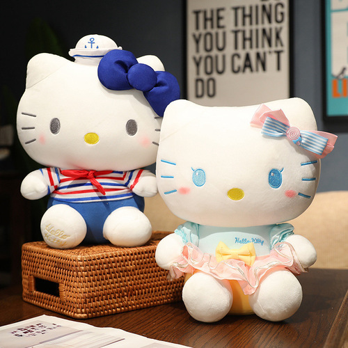 Genuine hellokitty doll plush toy kt cat doll Hello Kitty cute cat children's birthday gift