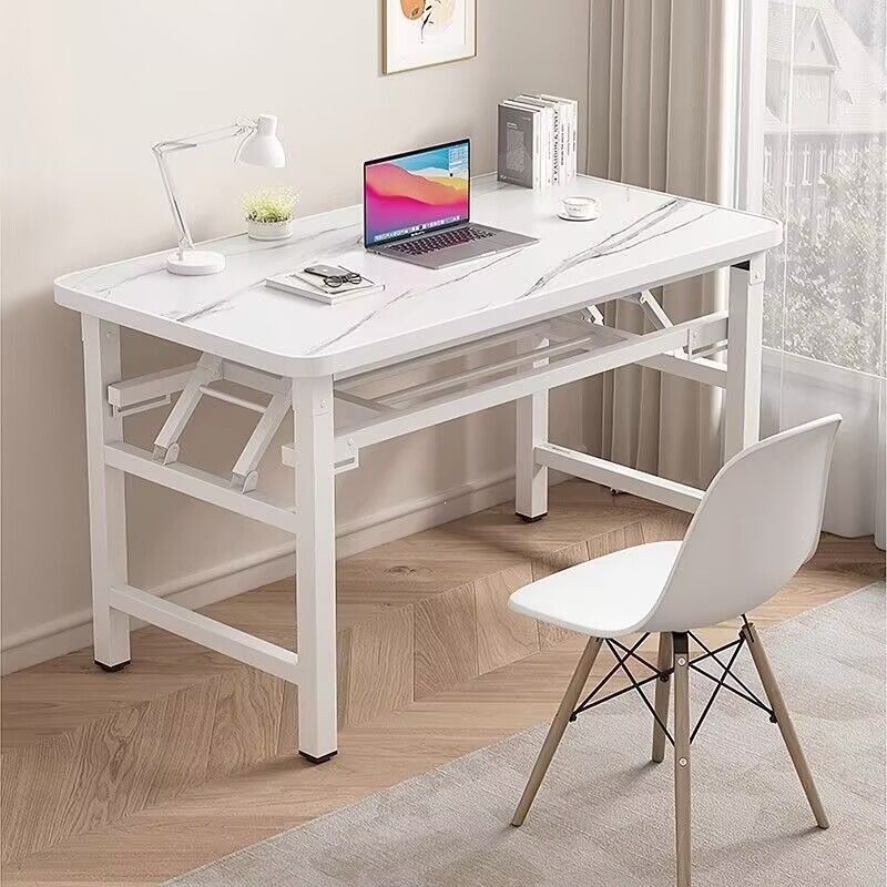 Foldable Computer Desk, No-Installation Required, Home Office Desk, Simple Bedroom Study Desk for Students, Thickened Study Table