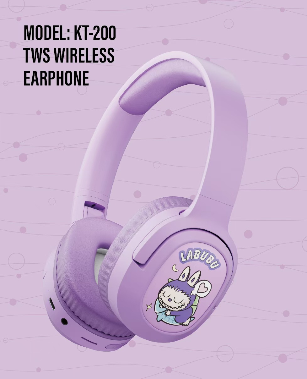 Nuevo KT-200 transfronterizo de celebridades de Internet auriculares Bluetooth patrón de dibujos animados lindo auriculares de aprendizaje para niños al por mayor image 8