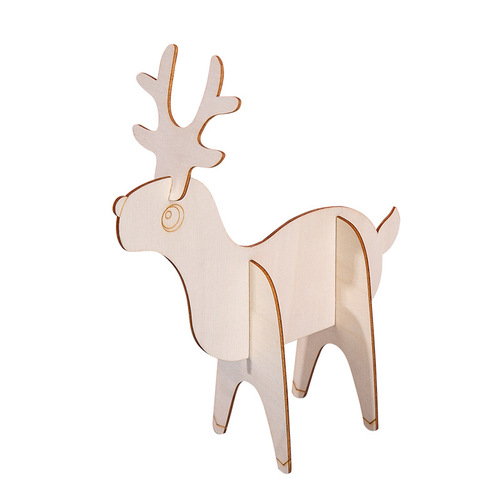 Blank wooden airplane kindergarten painting graffiti material children's educational DIY cartoon animal blank model