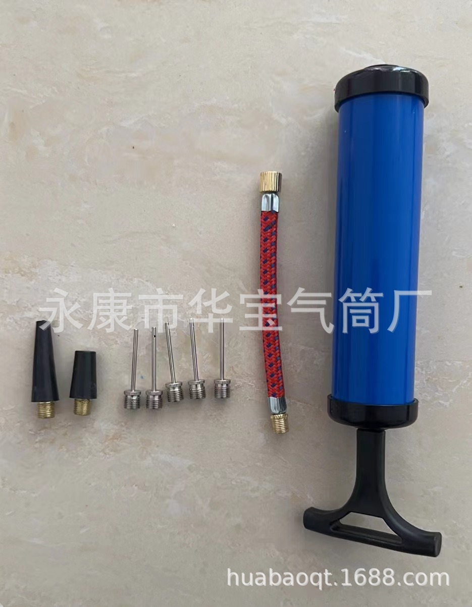 [9 피스 세트] 8 인치 중공 핸들 에어 실린더 + 1 연장 튜브 + 5 공기 바늘 + 1 긴 공기 노즐 + 1 짧은 공기 노즐