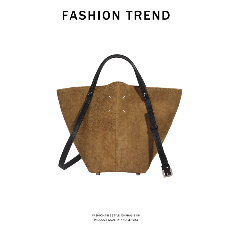 In-Stock Small Suede Margiela Bucket Bag, Large Capacity Commuter Shoulder Handbag, New Simple Tote Bag for Women In-Stock Small Suede Margiela Bucket Bag, Large Capacity Commuter Shoulder Handbag, New Simple Tote Bag for Women