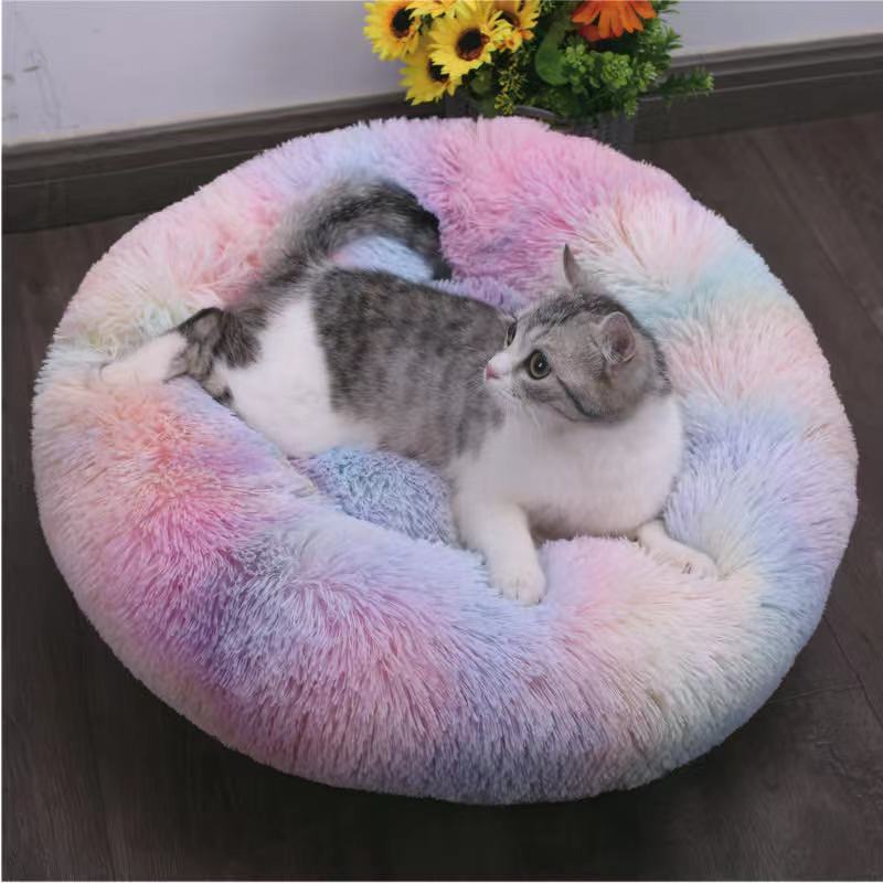 犬の巣の猫の巣の長い毛の円形の犬の巣のpvの毛のペットの巣のマットのメーカーは自分で商品の輸出の犬の巣の猫の巣を生産します。|undefined