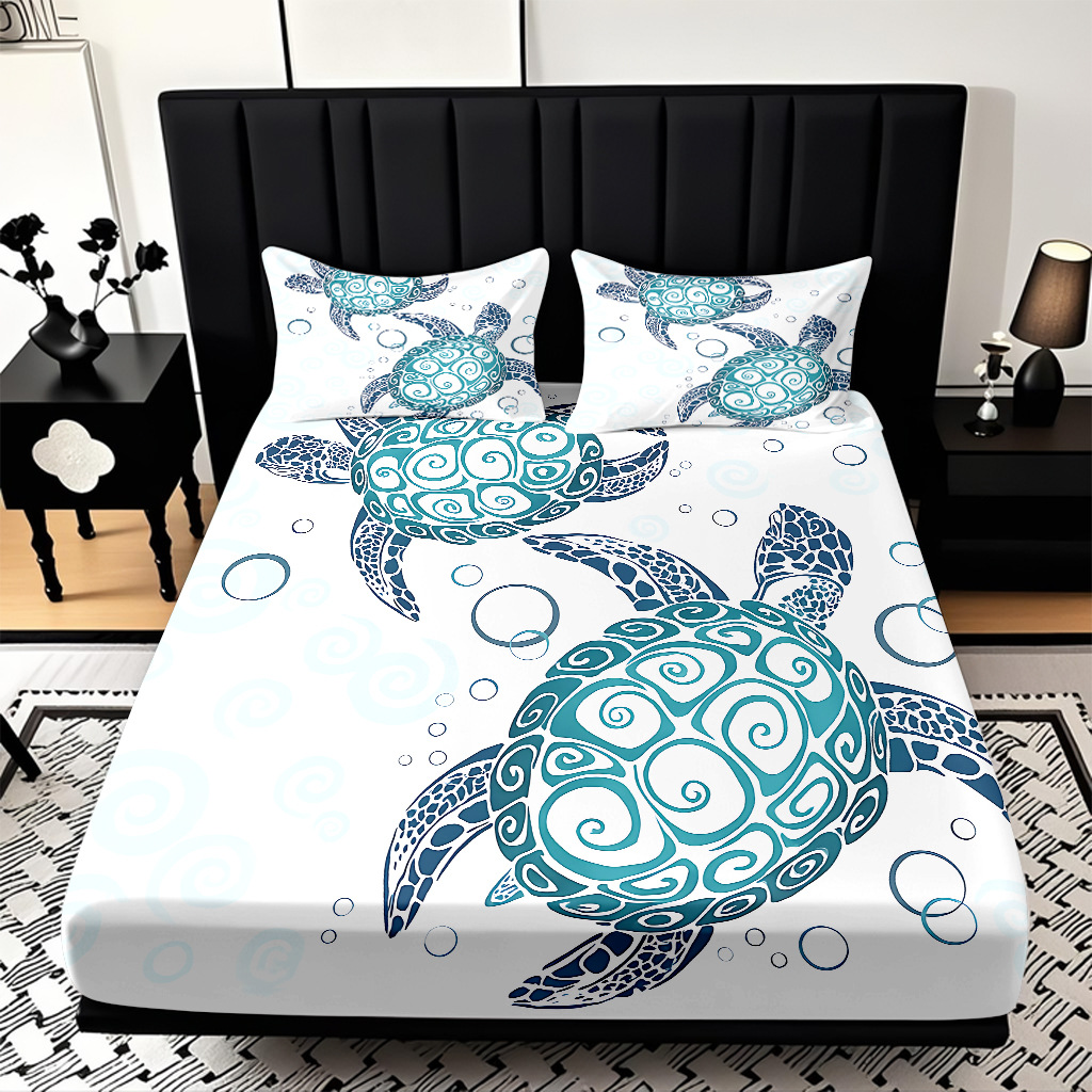 TEMU / JIT Mattress Kits de animales submarinos impresión digital HD ropa de cama