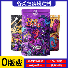 糖果包装袋定制镀铝复合食品级自立自封袋加厚密封食品包装袋批发