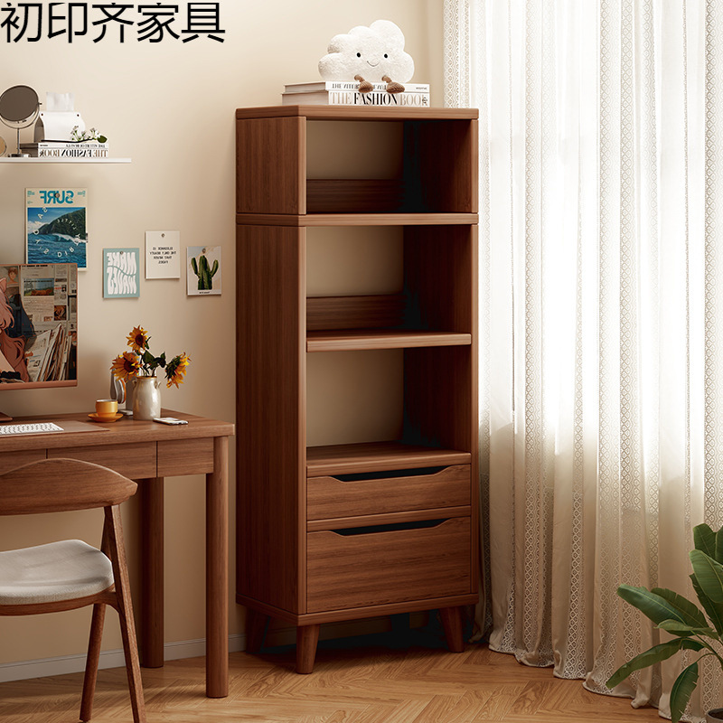 Bookcase Floor-Standing Storage Rack Household Storage Cabinet Creative Light Luxury High-End Bookshelf Bedroom Living Room Multi-Layer Storage Rack
