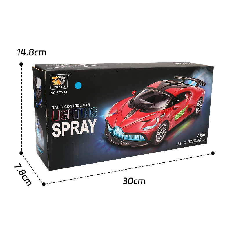 Nuevo control remoto spray coche de carreras con lámparas LED simulación de coche deportivo juguetes para niños juguetes de control remoto coche al por mayor