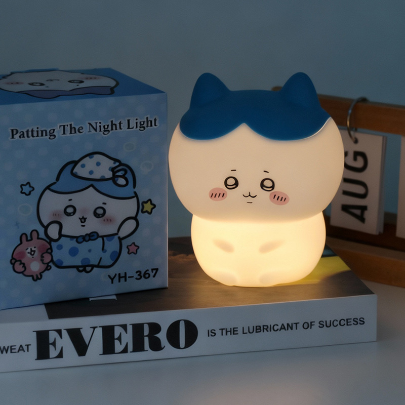 Creative Cartoon Cute Usachi Xiaoba Silicone Pat Night Light Birthday Gift for Girls Sleep Atmosphere Light