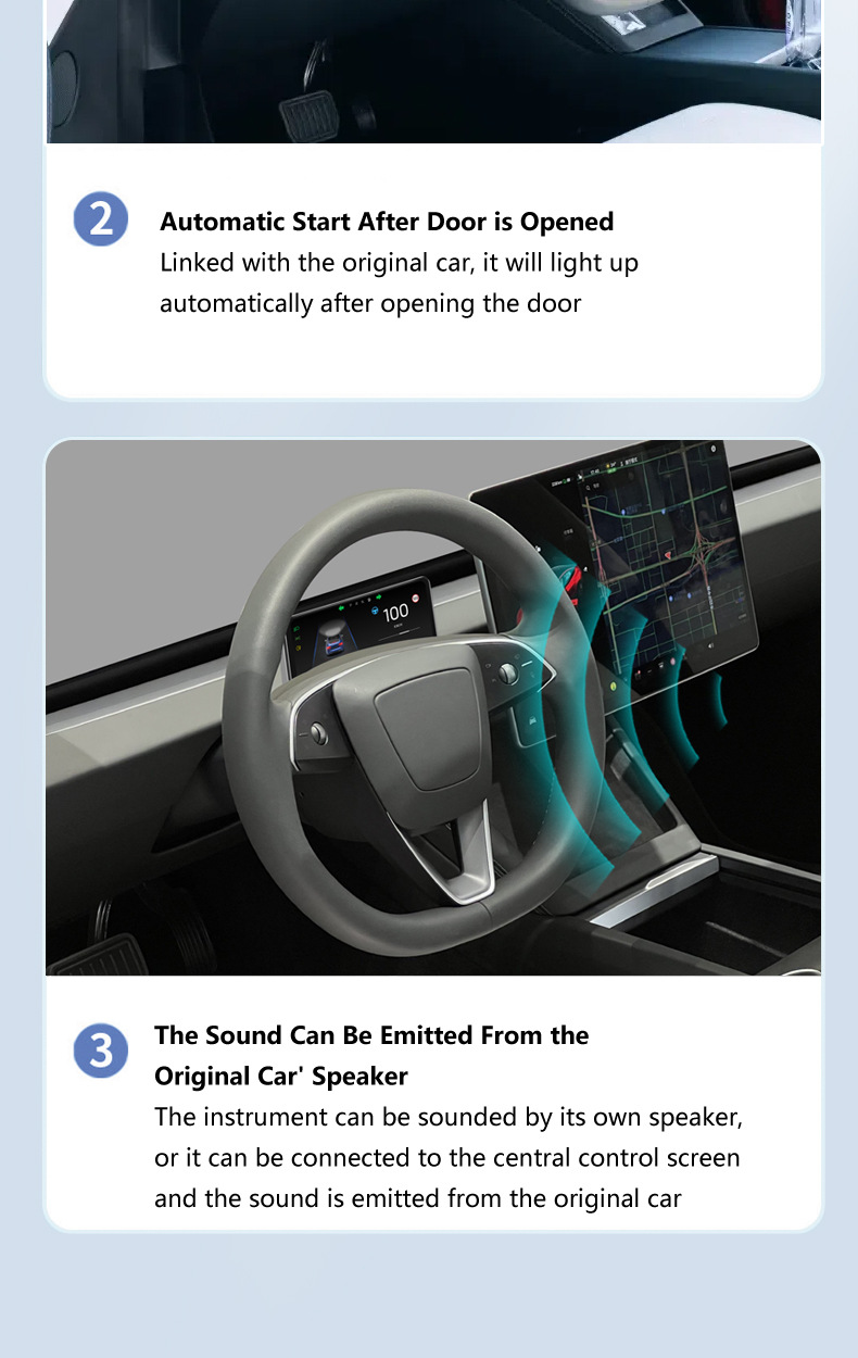 Applicable to Tesla 2024 Rejuvenation New Model3/Highland model3 LCD Instrument Screen