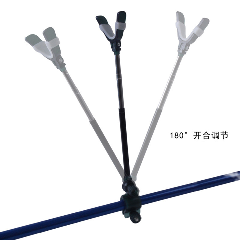 Fishing rod holder stainless steel three-section telescopic rod colorful rod holder rear-mounted fishing rod rack fishing gear wholesale