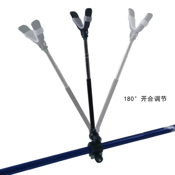 Fishing rod holder stainless steel three-section telescopic rod colorful rod holder rear-mounted fishing rod rack fishing gear wholesale