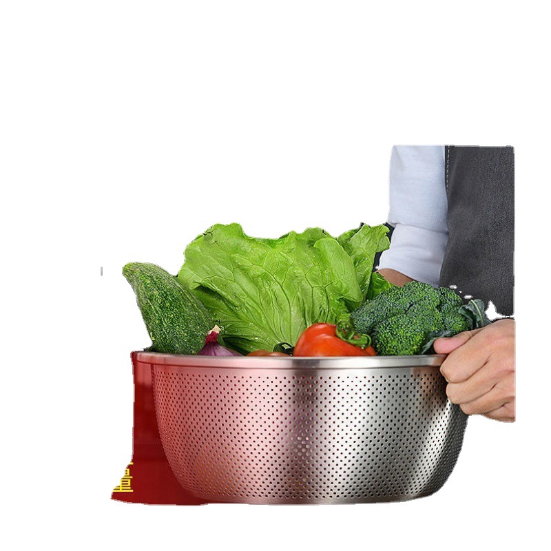洗菜篮子不锈钢洗菜盆家用厨房水果篮盆淘米篮洗米筛洗菜篮子