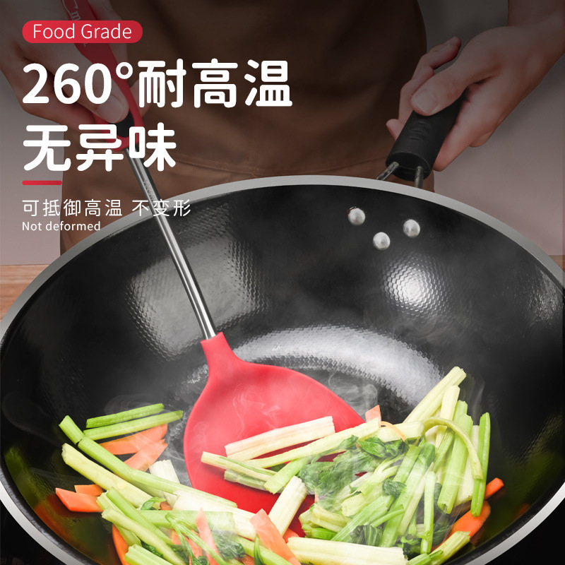 Grado alimenticio cucharas de cocina no pegajosas cucharas de cocina cucharas de cocina domésticas cucharas de cocina resistentes a altas temperaturas