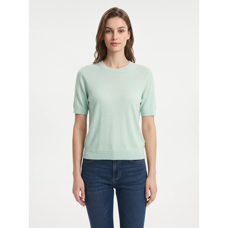 2026 New Women's Knitted Short-Sleeved Clothing 2N2097 2026 New Women's Knitted Short-Sleeved Clothing 2N2097