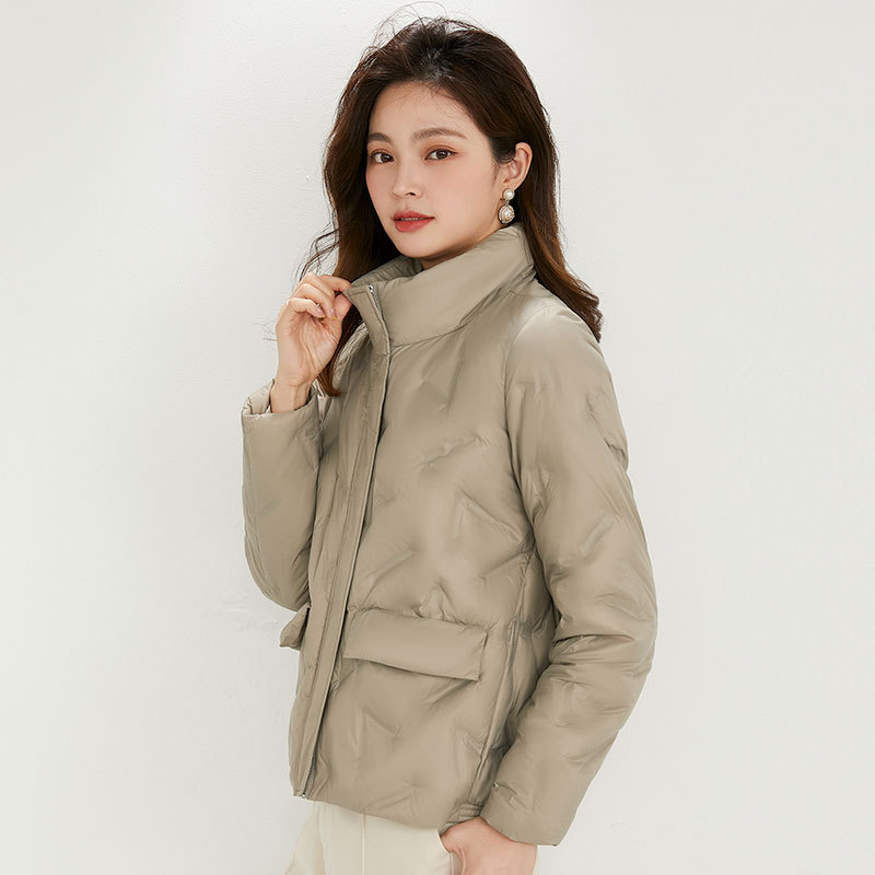 立领羽绒服女短款新款冬季小棉袄加绒加厚轻薄冬季保暖外套潮批发