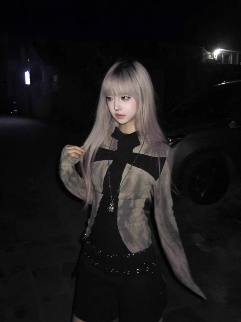 アメリカンクロス修身ギャル長袖tシャツパンク街頭パーカー