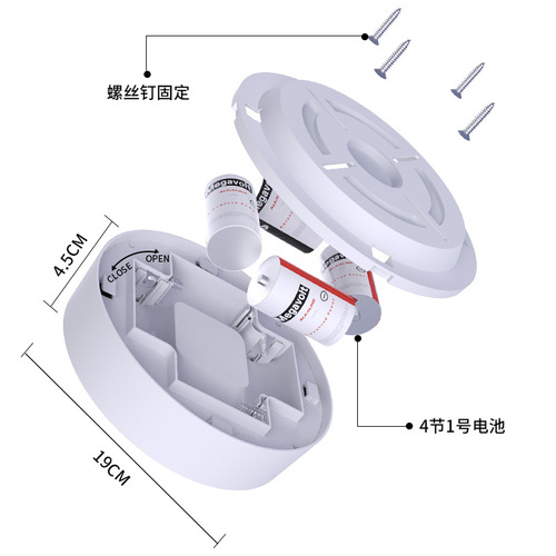 吸顶灯led感应楼道楼梯过道仓库家用入户走廊自动人体感应灯