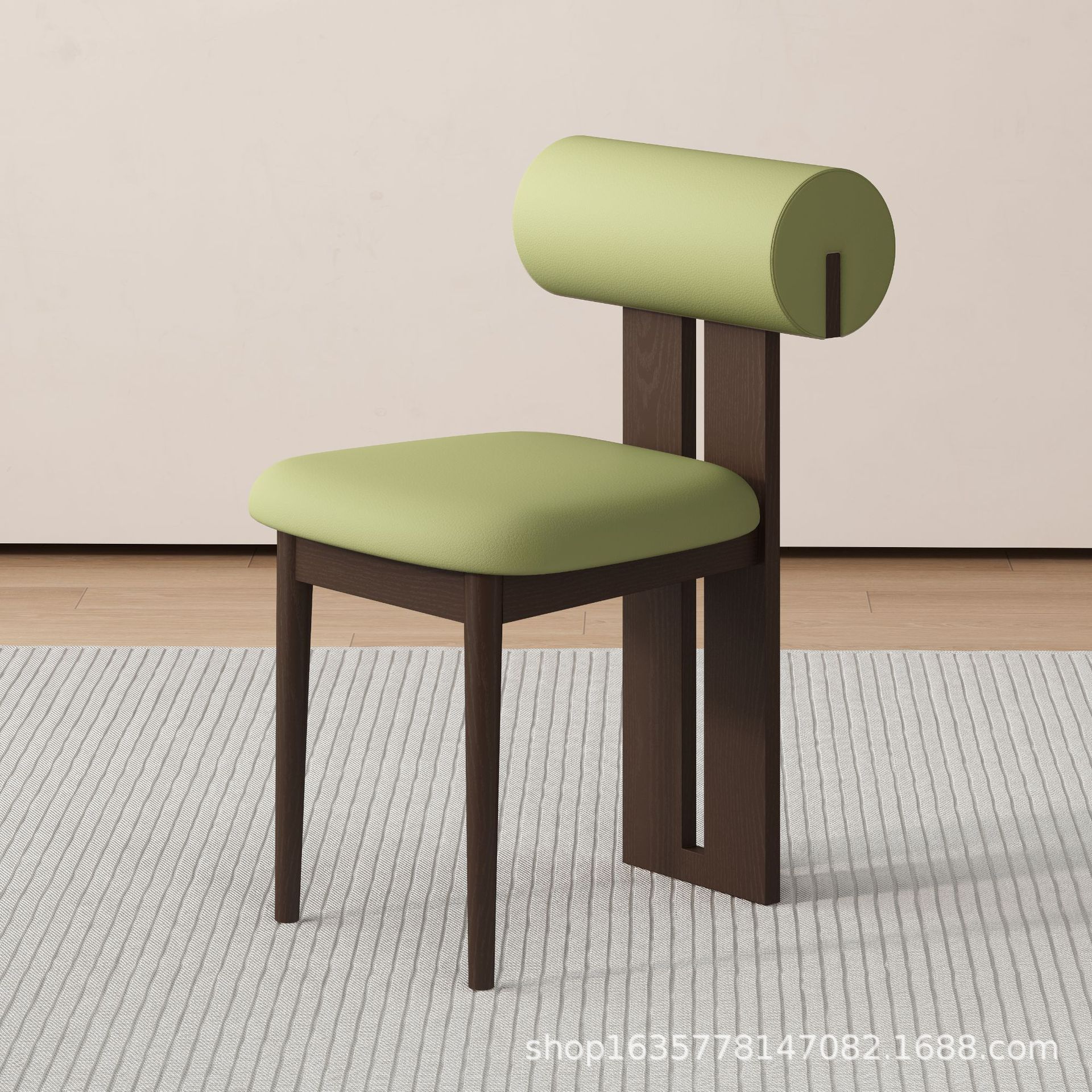 Silla de comedor de madera maciza medieval francesa retro silla de respaldo doméstica diseñador nórdico silla de hipopótamo casual fábrica de origen