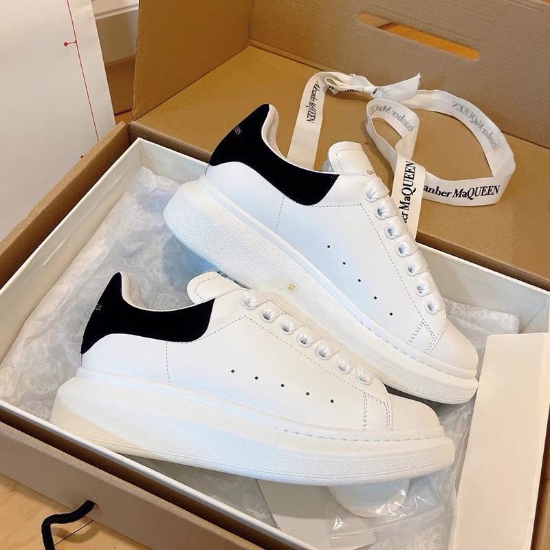 Baskets plateforme blanches femme en cuir véritable casual_voghion.com