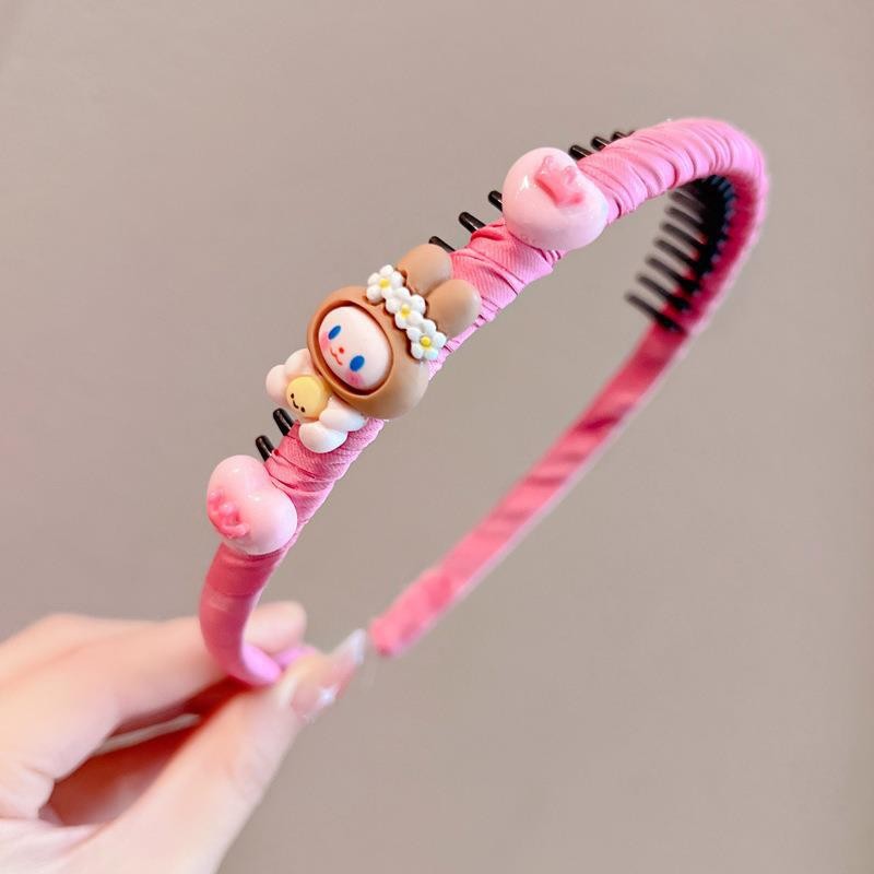 Dibujos animados para Niños diadema antideslizante diadema niña Niña Accesorios para el cabello femenino roto acabado artefacto pelo del bebé presionando horquilla