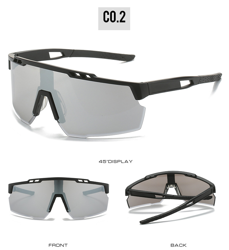 Sports Geometric Pc Special-shaped Mirror Full Frame Sports Sunglasses display picture 3
