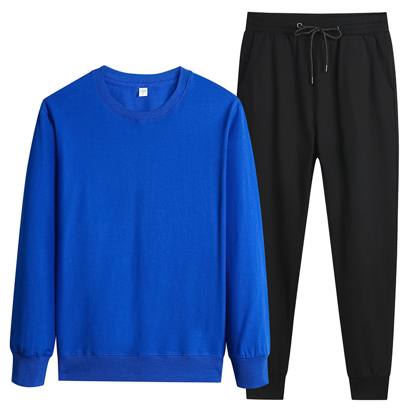 Vêtements pour hommes Nouveaux vêtements de sport coréens pour hommes d'automne et d'hiver pour hommes, beau costume décontracté à col rond, costume deux pièces pour hommes loisirs_voghion.com