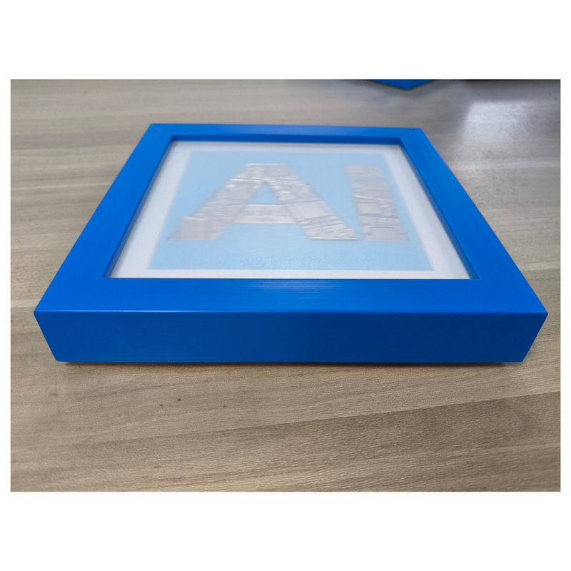 PS Foam Blue Badge Display Frame Square Hollow Photo Frame Graduation Certificate Frame Commemorative Coin Storage Box PS Foam Blue Badge Display Frame Square Hollow Photo Frame Graduation Certificate Frame Commemorative Coin Storage Box