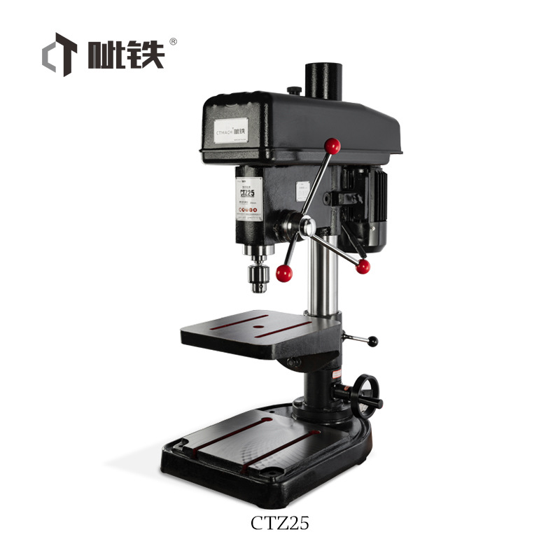 呲鐵CTZ25台式鑽床工業台鑽小型鑽床家用機床鑽孔機床鑽孔