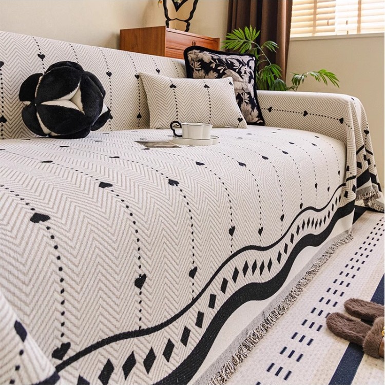 Sofá cubierta de alta sensación 2025 nuevo anti-gato atrapar tres asientos una toalla de sofá antideslizante de princesa una almohadilla de cobertura completa