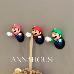 マリオフック浴室バスルームタオルパンチフリーハンギングフックかわいい漫画多機能吊り下げ小さな洋服フック