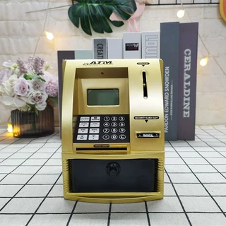 儿童小型投币ATM语音存钱罐存取款卡通密码插卡保险箱储蓄罐跨境