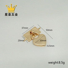 新款女包装饰爱心假插锁 包包五金装饰扣 厂家专业生产