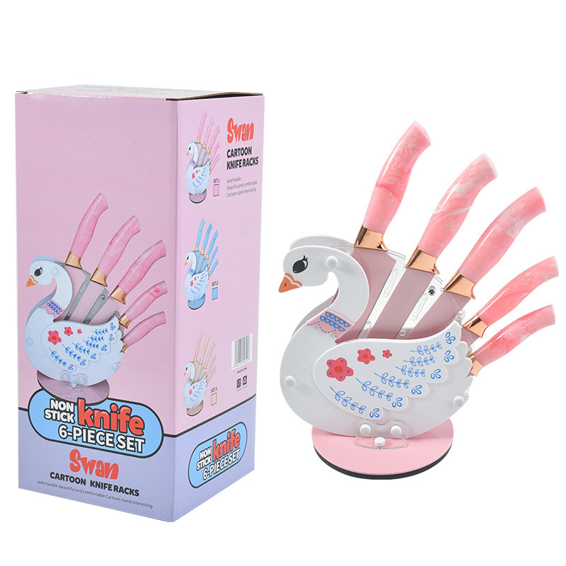 Fábrica directa de dibujos animados creativos cuchillo de cuchillo de cocina cuchillo de frutas cuchillo de cocina cuchillo de 6 piezas