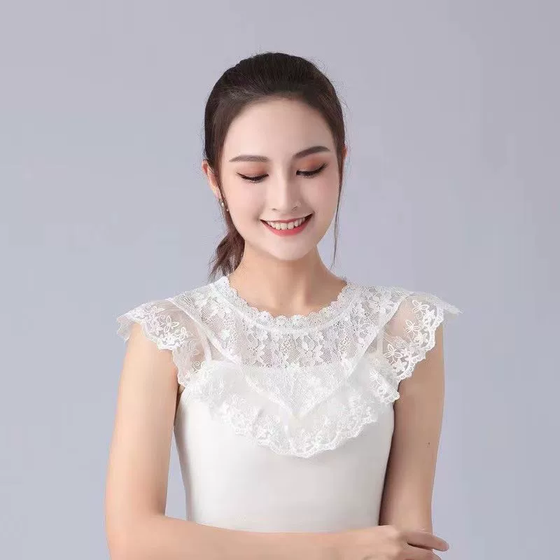 Поддельные воротнички для детей с диким искусным воротником весной и летом кружевная шаль