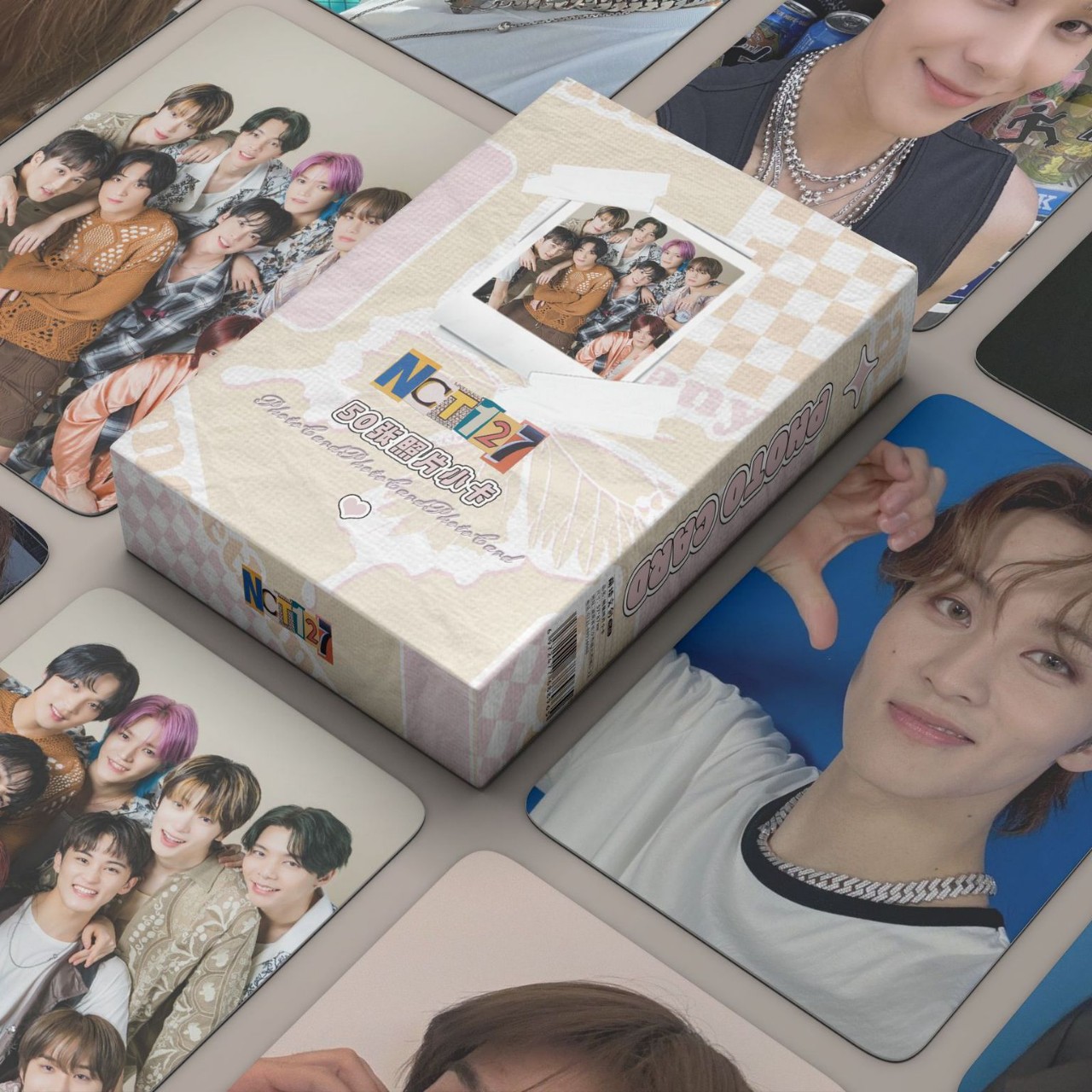 NCT 127 Mini Card Box of 50 Pieces 57x86mm Korean Boy Group Laser Lomo Small Card Postcards