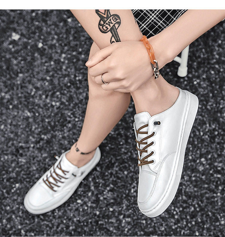 Dép nửa gót không gót nam vải canvas thoáng khí, quai ngang buộc dây, gót thấp 1–3 cm — lạc đà trắng, màu be, màu xám trắng, màu đen chi tiết 11