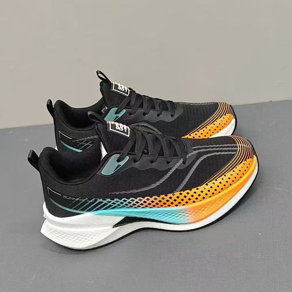 Men's Breathable Mesh Running Lightweight, Shock-absorbing, Cushioned Athletic Shoes, Suitable Spring And Summer,_desvips.com