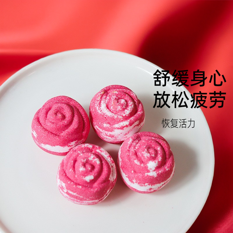 Cross-border new bath ball rose fragrance bubble bath ball household bath salt essential oil bath explosive bath salt ball