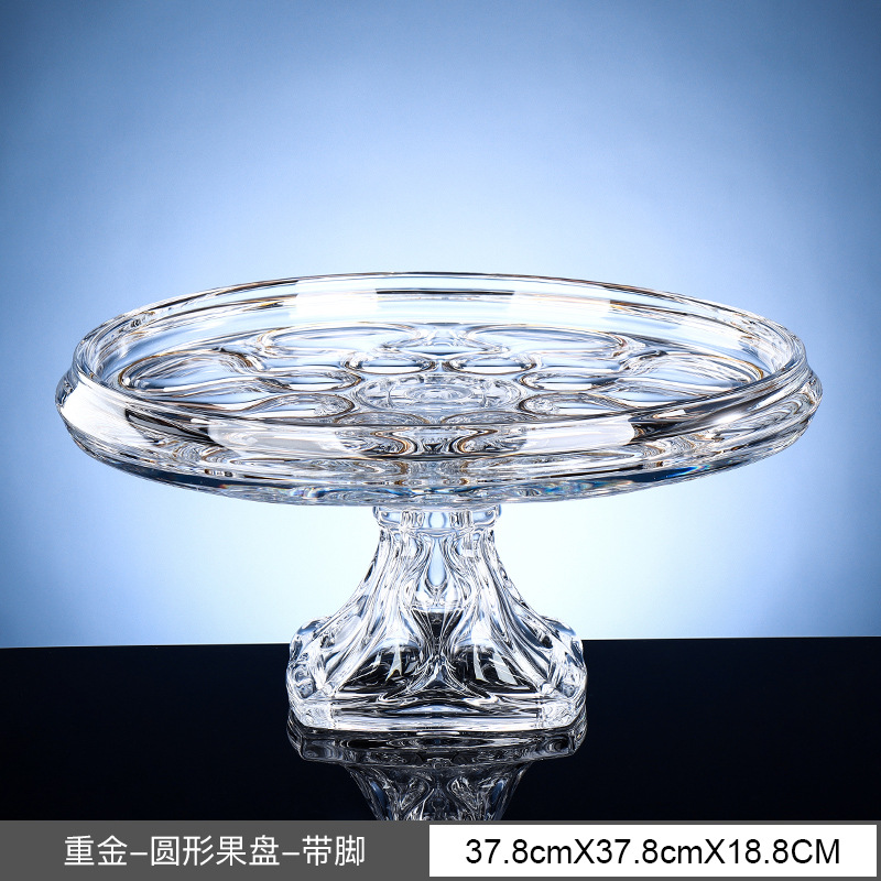 Plato de frutas de cristal sin plomo importado de República Checa, decoración para sala de estar, frutero, plato de aperitivos de estilo europeo, plato de frutas de estilo europeo image 26