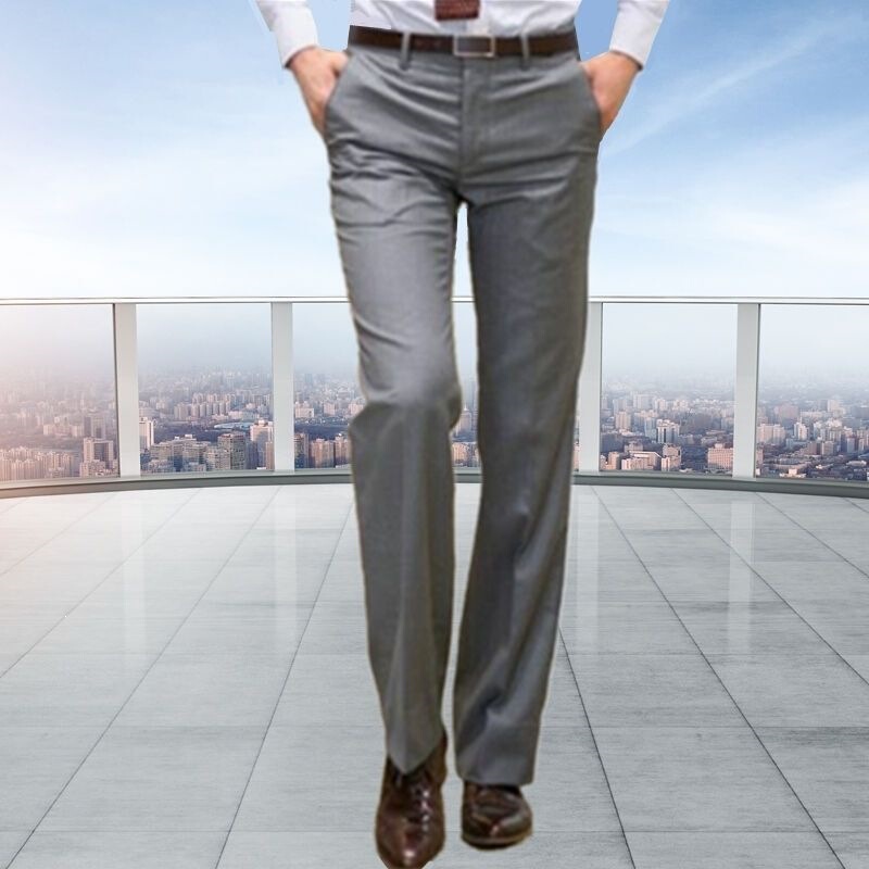New Spring and Summer Men's Straight-Leg Business Casual Pants for Young and Middle-Aged Men, High-End Workwear, Slim-Fit Dress Pants for Men