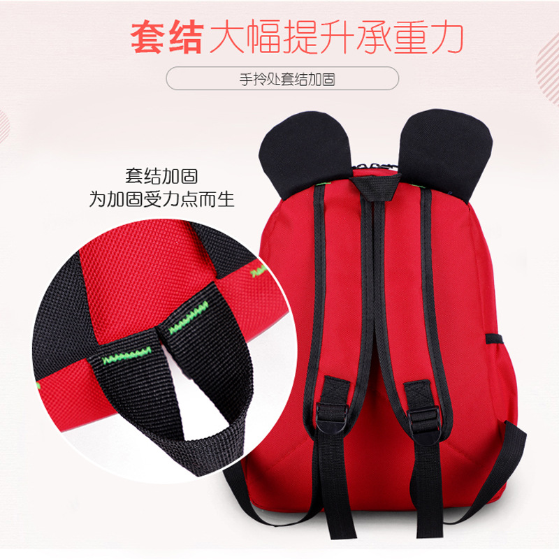 Reflective Kindergarten School Bag with Printed Characters and Logo for Primary School Students, Double Strap Backpack for Tutoring Class, Children's Advertisements School Bag, Wholesale